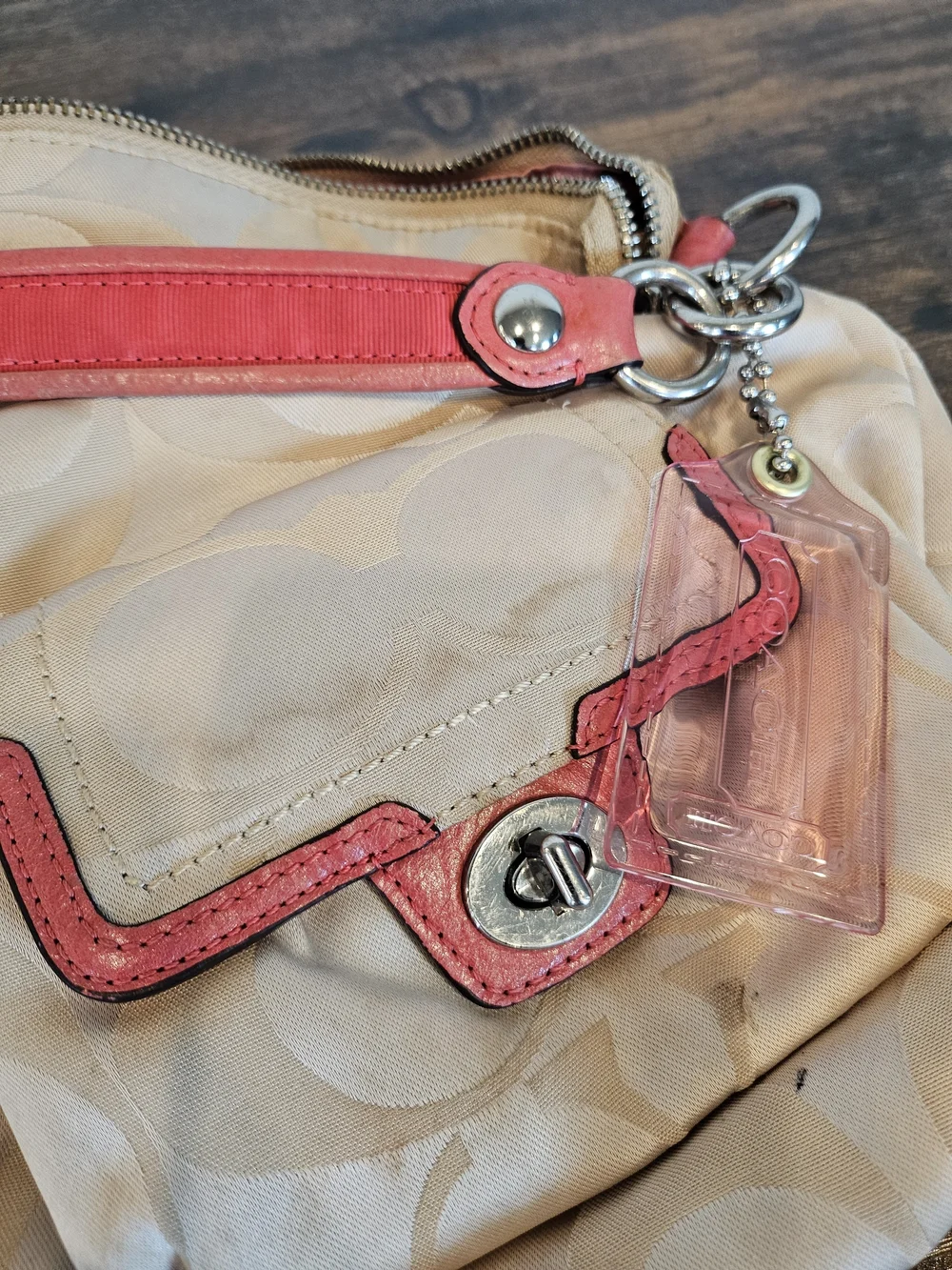 Coach Signature Jacquard Pocket Hobo